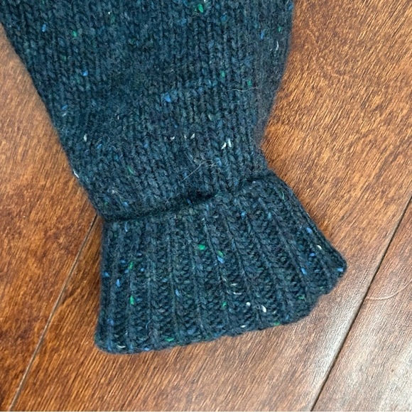 Zara Kid's Wool and Alpaca Blend, Marled Blue Cardigan Sweater, Size 11/12, NWT - Picture 6 of 12